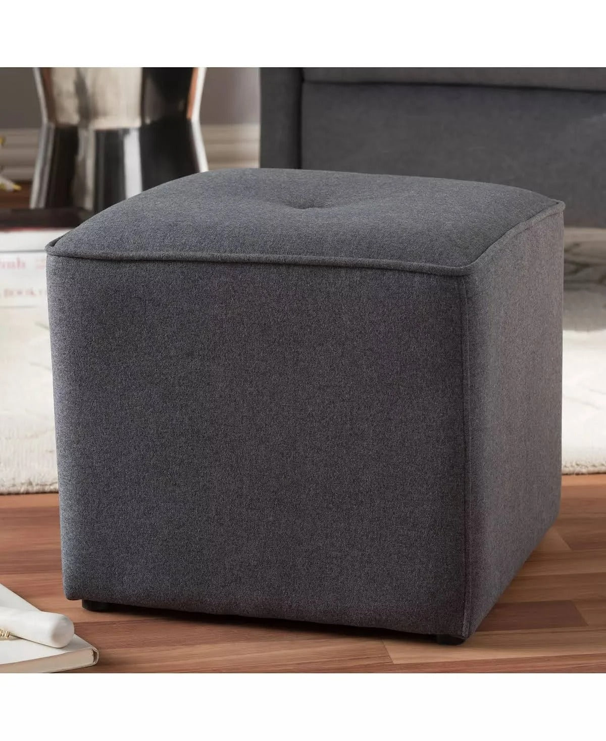 Jose Square Shape Ottoman Foam Cushioned pouffe Puffy for Foot Rest Home Furniture - Torque India